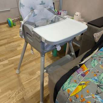 Стульчик для кормления Babyton Travel Set бустер серый: отзыв пользователя Детский Мир