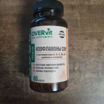 Изофлавоны сои OVER БАД при климаксе и менопаузе, 60 капсул: отзыв пользователя Детский Мир