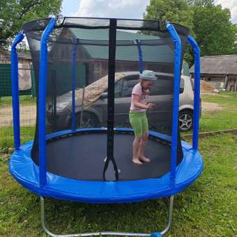 Батут каркасный Perfetto Sport с защитной сеткой 8ft диаметр 2,4 м синий: отзыв пользователя Детский Мир