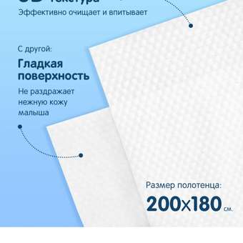 Одноразовые полотенца Joonies 1 упак. 60 шт.: отзыв пользователя Детский Мир
