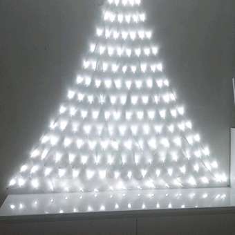 Гирлянда Luazon «Сеть-ёлка» 2 × 2 м, IP20, тёмная нить, 152 LED, свечение белое, 8 режимов: отзыв пользователя Детский Мир