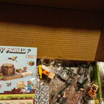 Конструктор BAZUMI Minecraft кубики майнкрафт lego магнитный 192 дет.: отзыв пользователя Детский Мир