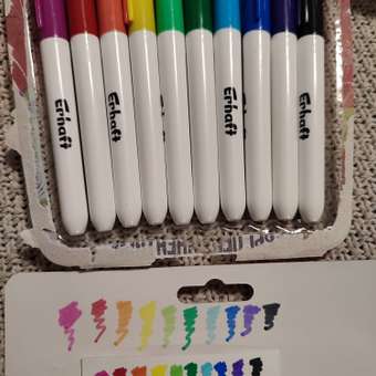 Маркеры Erhaft перманентные 10 шт.: отзыв пользователя ДетМир