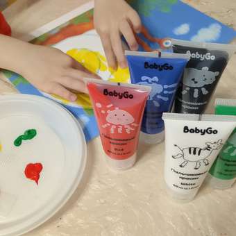 Краски пальчиковые BabyGo 6 цв.: отзыв пользователя ДетМир