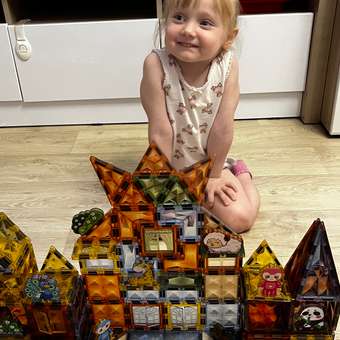 Конструктор Abero Парк для зверят магнитный 116 дет.: отзыв пользователя Детский Мир