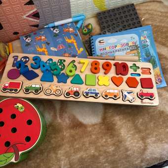 Игрушка Alatoys сортер Цифры фигуры и транспорт: отзыв пользователя Детский Мир