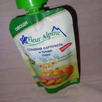 Пюре Fleur Alpine Сладкий картофель и тыква с 5 мес 90 г: отзыв пользователя Детский Мир