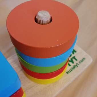 Деревянный сортер с фигурками КУЗЯ ТУТ Развивающая детская игра монтессори пирамидка логика из бука: отзыв пользователя Детский Мир