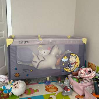 Манеж кровать Babyton Play Box сиреневый: отзыв пользователя Детский Мир