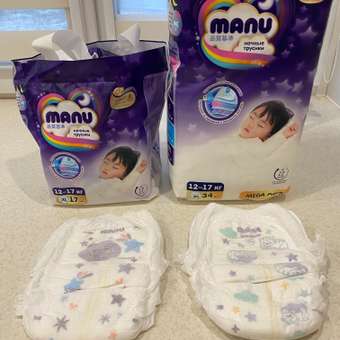 Трусики MANU ночные XL (12-17 кг) 34 шт.: отзыв пользователя ДетМир