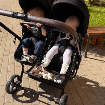 Коляска прогулочная для двойни Babyton Flexi Duo черный: отзыв пользователя Детский Мир