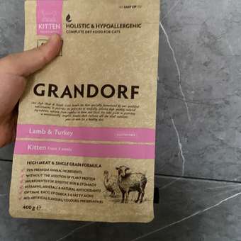 Корм для котят Grandorf 400г ягненок с индейкой: отзыв пользователя. Зоомагазин Зоозавр