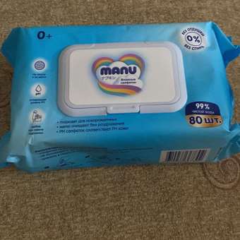 Влажные салфетки MANU 80 шт.: отзыв пользователя Детский Мир