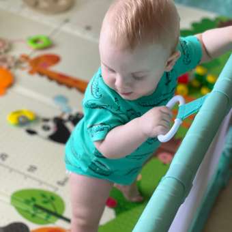 Манеж игровой BabyCare RANCHO 180*150 дымчатая мята: отзыв пользователя Детский Мир