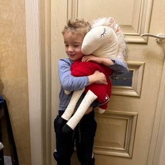 Новогодняя подушка FUTURINO Home Лошадка: отзыв пользователя ДетМир