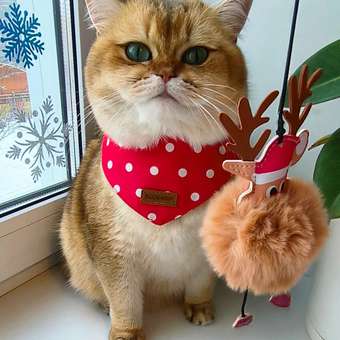 Игрушка-дразнилка для кошек Triol New Year Пушистый олененок 10-40см: отзыв пользователя. Зоомагазин Зоозавр