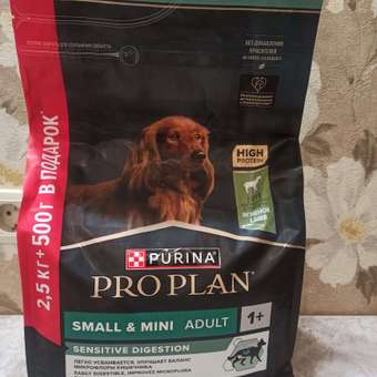 Корм для собак PRO PLAN Optidegest мелких и карликовых пород с чувствительным пищеварением ягненок-рис 2.5кг+500г 67208: отзыв пользователя. Зоомагазин Зоозавр