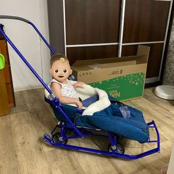 Санки NiKA kids складные с выдвижными колесами: отзыв пользователя Детский Мир
