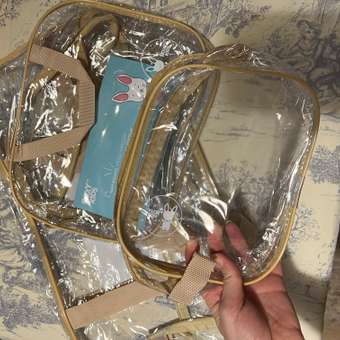 Сумка в роддом ROXY-KIDS прозрачная 3 шт цвет бежевый: отзыв пользователя Детский Мир