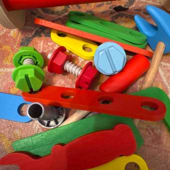 Конструктор Alatoys Ящик инструментов деревянный 19 дет.: отзыв пользователя Детский Мир