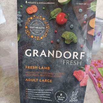 Корм для кошек GRANDORF FRESH Cat Large Lamb/Sweet Potato 2кг свежее мясо ягненка с бататом для круп кошек: отзыв пользователя. Зоомагазин Зоозавр
