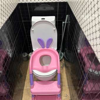 Накладка на унитаз Babyton Pink со ступенькой розовый: отзыв пользователя Детский Мир