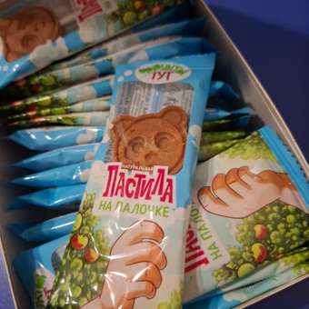 Пастила на палочке яблочная без сахара ФРУКТЫ ТУТ фруктовая 240 гр 24 шт: отзыв пользователя Детский Мир