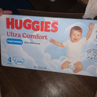 Подгузники Huggies Ultra Comfort для мальчиков 4 (8-14 кг) 100 шт.: отзыв пользователя Детский Мир