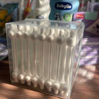 Ватные палочки BabyGo С ограничителем 64 шт.: отзыв пользователя Детский Мир