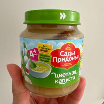 Пюре Сады Придонья Цветная капуста с 4 мес 120 г: отзыв пользователя Детский Мир
