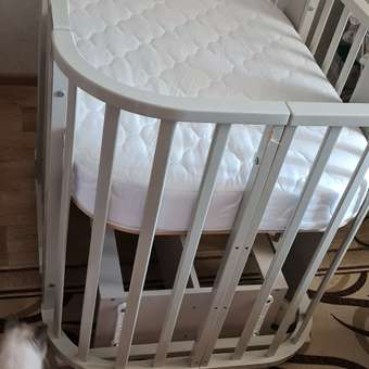 Детская кроватка Sweet Baby Arte овальная, поперечный маятник (дуб): отзыв пользователя Детский Мир