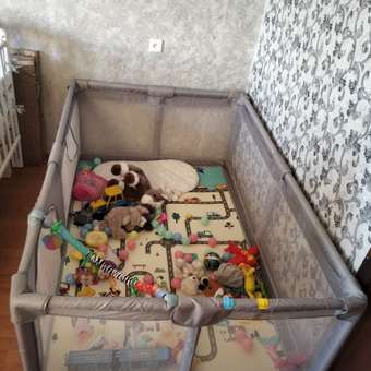 Манеж Рыжий кот 180х120 см серый: отзыв пользователя Детский Мир