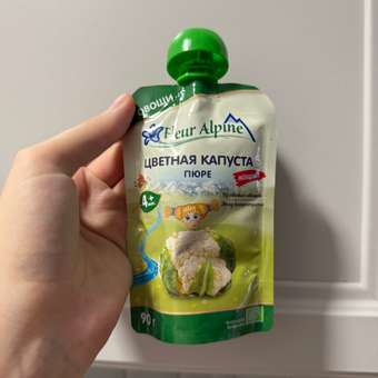 Пюре Fleur Alpine Цветная капуста с 4 мес 90 г: отзыв пользователя Детский Мир