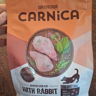 Корм для собак Carnica 0,4кг с кроликом для чувствительного пищеварения для мелких пород сухой: отзыв пользователя. Зоомагазин Зоозавр