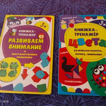 Книга-тренажер БимБиМон Учебные пособия для детей Развиваем внимание и Цвета 2 шт.: отзыв пользователя Детский Мир