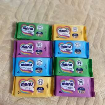 Влажные салфетки MANU 8 упак. 8 шт.: отзыв пользователя ДетМир