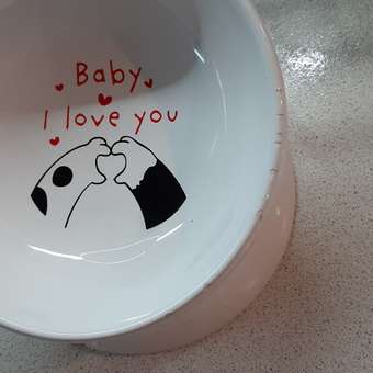 Миска для животных Triol С любовью керамическая на ножке 0.12л: отзыв пользователя. Зоомагазин Зоозавр