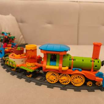 Конструктор РУБРИК Чебурашка Апельсиновый поезд 553 дет.: отзыв пользователя Детский Мир