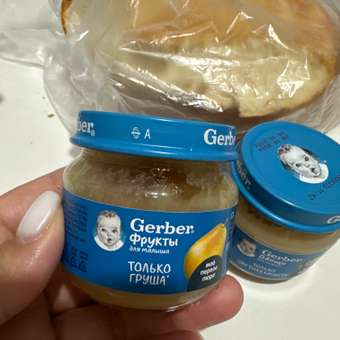 Пюре Gerber Груша с 4 мес 80 г: отзыв пользователя Детский Мир