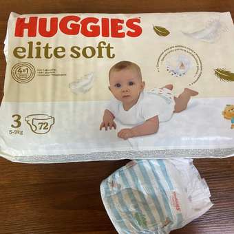 Подгузники Huggies Elite Soft 3 (5-9 кг) 72 шт.: отзыв пользователя Детский Мир