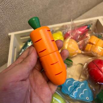 Деревянные игрушечные продукты TrendToys фрукты и овощи на магнитах, 18 предметов: отзыв пользователя Детский Мир