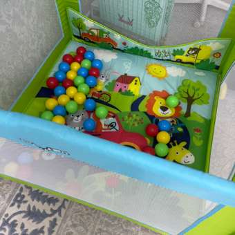 Манеж кровать Babyton Blue-Green: отзыв пользователя Детский Мир