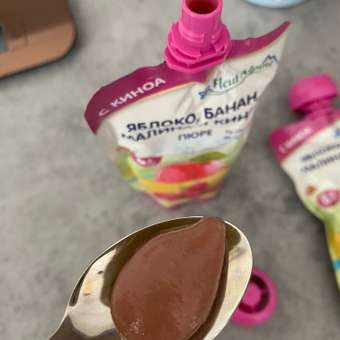 Пюре Fleur Alpine Яблоко-банан-малина-киноа с 8 мес 120 г: отзыв пользователя ДетМир