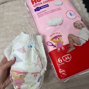 Трусики Huggies Ultra Comfort для девочек 6 (15-25 кг) 44 шт.: отзыв пользователя Детский Мир