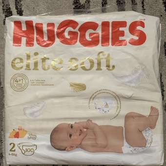 Подгузники Huggies Elite Soft для новорожденных 2 (4-6 кг) 100 шт.: отзыв пользователя ДетМир