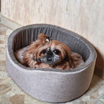 Лежанка для животных Homepet Melange Жаккард 49*43*17см Розово-коричневый: отзыв пользователя. Зоомагазин Зоозавр