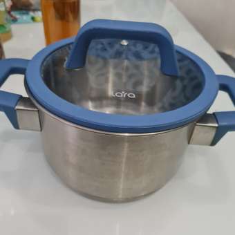 Кастрюля LARA LR02-790 нержавеющая сталь 2 л крышка со сливом серия сапфир: отзыв пользователя Детский Мир