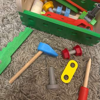 Конструктор Alatoys Ящик инструментов деревянный 19 дет.: отзыв пользователя Детский Мир