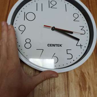 Часы CENTEK СТ-7105 White 23 см диам. Круг шаговый ход кварцевый механизм: отзыв пользователя Детский Мир