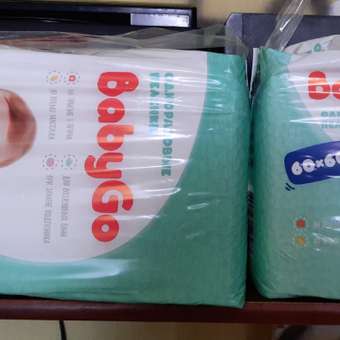 Пелёнки одноразовые BabyGo 60х60 см 30 шт.: отзыв пользователя Детский Мир